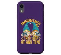 Carcasa para iPhone XR Cute GNOME Warning I May Snap At Any Time Funny Photographer