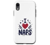 Carcasa para iPhone XR Cute I Heart Naps Design for Moms, Sleepy Girl Funny Mom