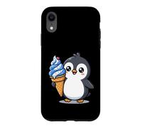 Carcasa para iPhone XR Cute Penguin Holding Ice Cream Cone Cartoon