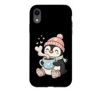 Carcasa para iPhone XR Cute Penguin Hot Cocoa Winter Beanie Scarf Socks