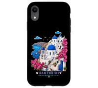 Carcasa para iPhone XR Cute Santorini Island Greek Village Grecia Viajes Vacaciones