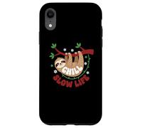 Carcasa para iPhone XR Cute Sloth Sleeping on a Tree Branch Lazy Relax