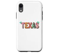 Carcasa para iPhone XR Cute Vintage Boho Texas State Floral Bubble Women and Girls