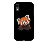 Carcasa para iPhone XR Cute Womens Girls Kids Moms Peeking Pocket Red Panda Lover