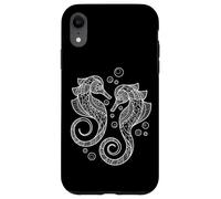 Carcasa para iPhone XR Cute Womens Girls Two Mandala Pattern Seahorse Lover