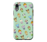 Carcasa para iPhone XR Cute Womens Kids Girls Kawaii Bubble Boba Tea Animals