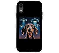 Carcasa para iPhone XR Dachshund Dog Alien UFO Dachshund Decoración Niños Divertido Dachshund