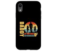 Carcasa para iPhone XR Daddy of Two Girls superó en número D2 Squared Fathers Day