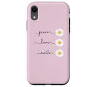 Carcasa para iPhone XR Daisy Plant Peace Love Smile Common Daisy Flower