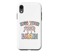 Carcasa para iPhone XR Dale un Beso a tu Cerebro, inspira, educa, Genial, Retro, Vintage
