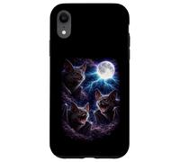 Carcasa para iPhone XR Dark BatsUnder The Full Moon Vintage Fantasía Rayo
