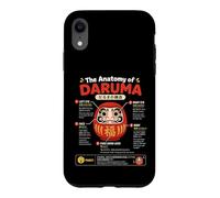Carcasa para iPhone XR Daruma Doll anatomía Japonesa Buena Suerte ilustración artística