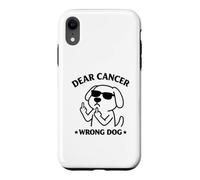 Carcasa para iPhone XR Dear Cancer Wrong Dog Funny Cancer Concientización del Cáncer Diseño de Perro