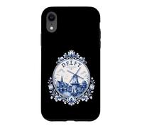 Carcasa para iPhone XR Delft Holland Windmill Blue Tile Art Dutch Canal Porcelain