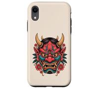 Carcasa para iPhone XR Demonio Japonés Tatuaje Cara Yokai Diablo Hannya Japón Oni Máscara