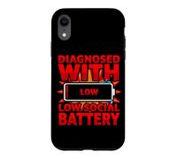Carcasa para iPhone XR Diagnóstico Divertido diagnosticado con Baja batería Social