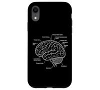 Carcasa para iPhone XR Diagrama de anatomía de neurociencia de áreas funcionales del Cerebro