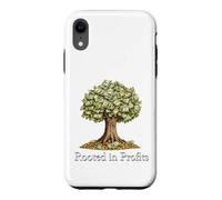 Carcasa para iPhone XR Dinero y árbol arraigados en el diseño de finanzas de Beneficios