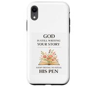 Carcasa para iPhone XR Dios aún no ha Terminado Fe sobre el Miedo Siempre Mensajes bíblicos Esperanza