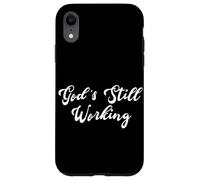 Carcasa para iPhone XR Dios Sigue Trabajando fe Cristiana Jesús Inspirador