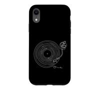 Carcasa para iPhone XR Disco de Vinilo Minimalista Tocadiscos Line Art Music Lover