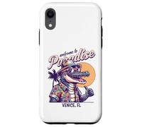 Carcasa para iPhone XR Diseño de Estilo Retro Venice Florida Paradise Cocodril