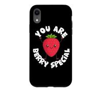 Carcasa para iPhone XR Diseño Especial de Juego de Palabras de Bayas para Amantes de Las Fresas de You Are Berry