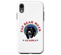 Carcasa para iPhone XR Diseño Retro de los años 90 de la Semana de Fat Bear de Alaska, celebra Osos Fuertes