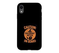 Carcasa para iPhone XR Disfraz de Halloween Embarazada Espeluznante mamá bebé Boo vibras