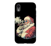 Carcasa para iPhone XR Disfraz de Papá Noel Rico con cigarro para los Amantes de los Puros