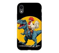 Carcasa para iPhone XR Disfraz de Pollo Best Friends para Amantes de los Dinosaurios