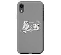 Carcasa para iPhone XR Divertida Camiseta gramática de búho para Profesores de inglés y Nerds de Palabras