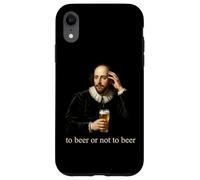 Carcasa para iPhone XR Divertida Cerveza Shakespeare Beber Bar Vintage Fiesta Humor Regalo