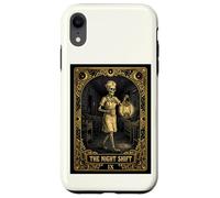Carcasa para iPhone XR Divertida Enfermera Tarot Card El Turno de Noche Esqueleto enfermería