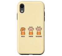 Carcasa para iPhone XR Divertidas Tijeras de Papel para Amantes de los Gatos, Garras aterradoras, Patas humorísticas