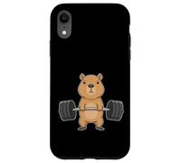 Carcasa para iPhone XR Divertido Capibara Gimnasio Entrenamiento Peso Muerto