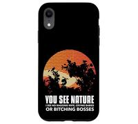 Carcasa para iPhone XR Divertido Caza Ves Naturaleza No Veo Nagging Esposa