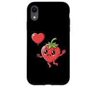 Carcasa para iPhone XR Divertido corazón de Fresa para el día de San Valentín Kawaii Fruit Lover