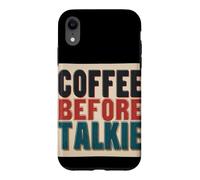 Carcasa para iPhone XR Divertido Disfraz de café Antes del discurso de Talkie