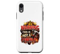 Carcasa para iPhone XR Divertido Martillo Constructor DIY Advertencia de Que Esto no es un Taladro