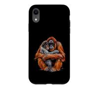 Carcasa para iPhone XR Divertido Primate Amor Diciendo Entre Orangután Y Mono