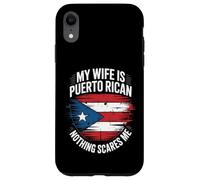 Carcasa para iPhone XR Divertido Puerto Rico Esposa Marido Boricua Bandera Matrimonio Humor