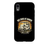 Carcasa para iPhone XR Divertido Salvaje Carrito De Golf Humor De Dibujos Animados Persiguiendo Pars Golfing