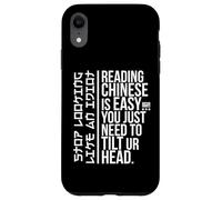 Carcasa para iPhone XR Divertido Sarcasmo Humor Asiático Broma Lectura Chino Fácil Idiota W