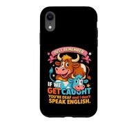 Carcasa para iPhone XR Divertido Secreto de Vaca Recuerda si Nos pillan Humor