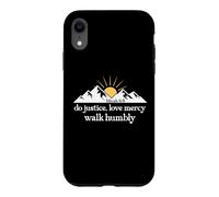 Carcasa para iPhone XR Do Justice Love Mercy Walk Humbly Bible Verse Micah 6:8 God