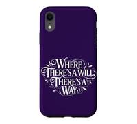 Carcasa para iPhone XR Donde Hay una voluntad, Hay un Camino Proverbio Tipografía