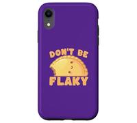 Carcasa para iPhone XR Don't Be Flaky Pastry Juego de Palabras Lindo Comida Humor
