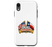 Carcasa para iPhone XR Dual Citizen Texas American Flag Patriotic Funny Pride