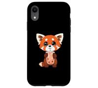 Carcasa para iPhone XR Dulce Panda Rojo le Gusta el té de Burbujas
